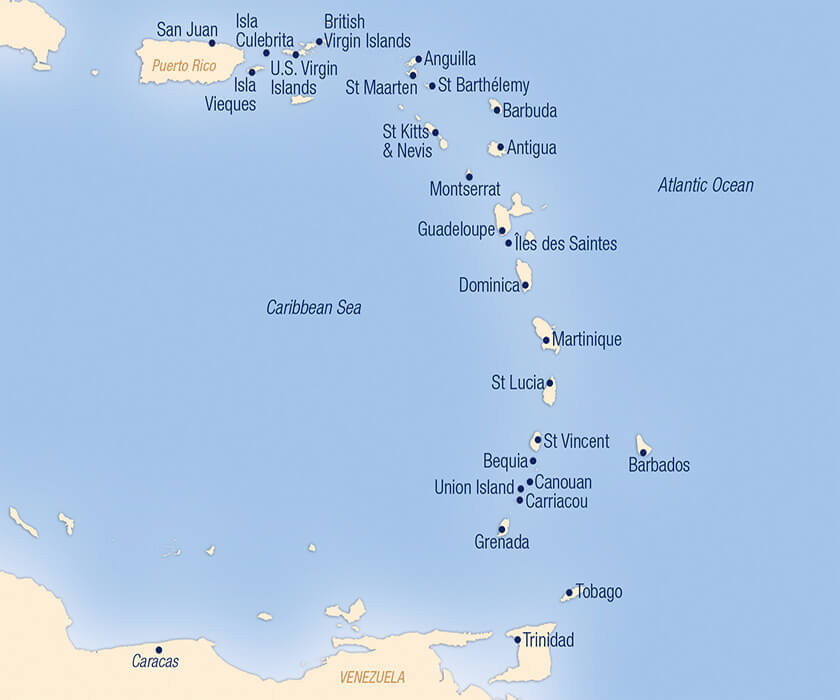 SeaCloud_Kreuzfahrten_Caribbean-Lesser-Antilles-Grenadines_Map