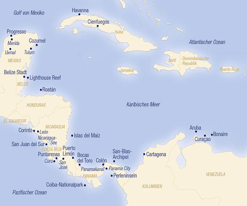 SeaCloud_Kreuzfahrten_Karte_Costa-Rica_Mittelamerika